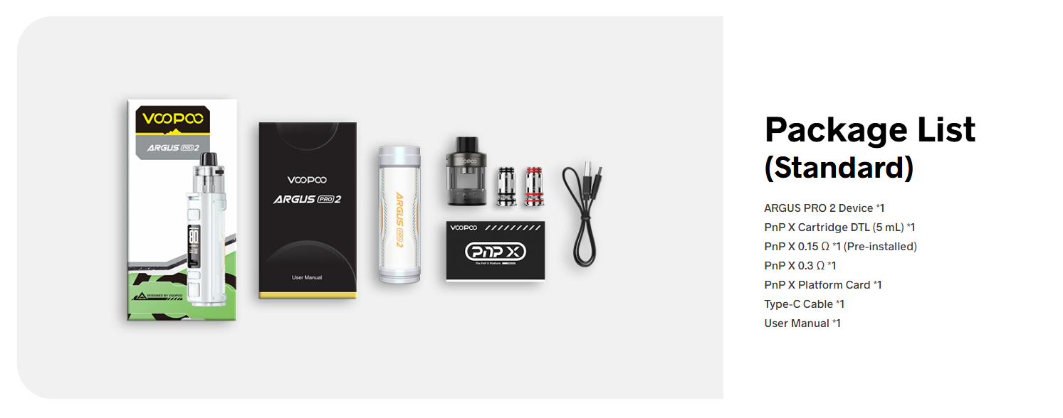 Стандартная комплектация Вупу Аргус Про 2