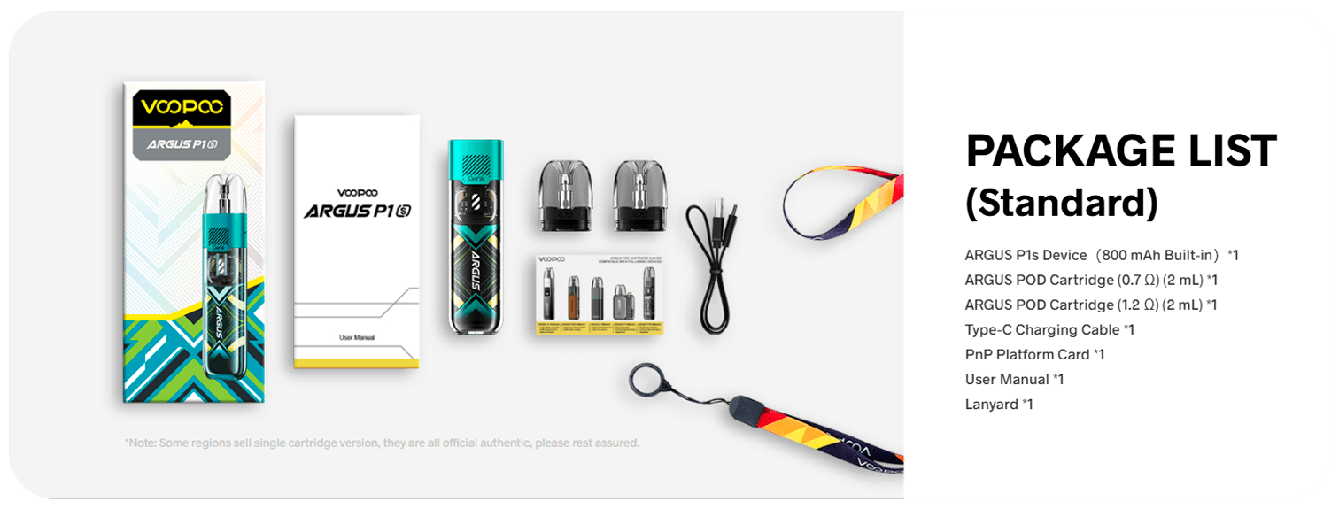 Базовая комплектация пода Voopoo Argus P1s
