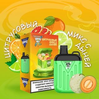 Купить Одноразовый Pod GANG BOX - Цитрусовый Микс с Дыней (8000 затяжек)