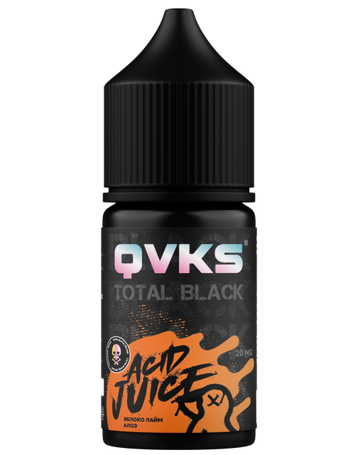 Ароматизатор QVKS Total Black 13мл - Яблоко Лайм Алоэ