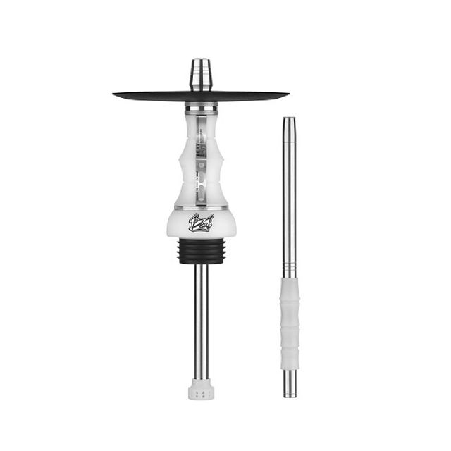 Кальян Alpha Hookah Beat - White Silver Прозрачная Колба