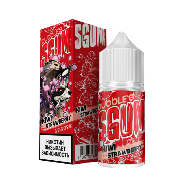 Bubble's SGUM Red 30 мл - Клубничная Жвачка c Киви (12 мг)