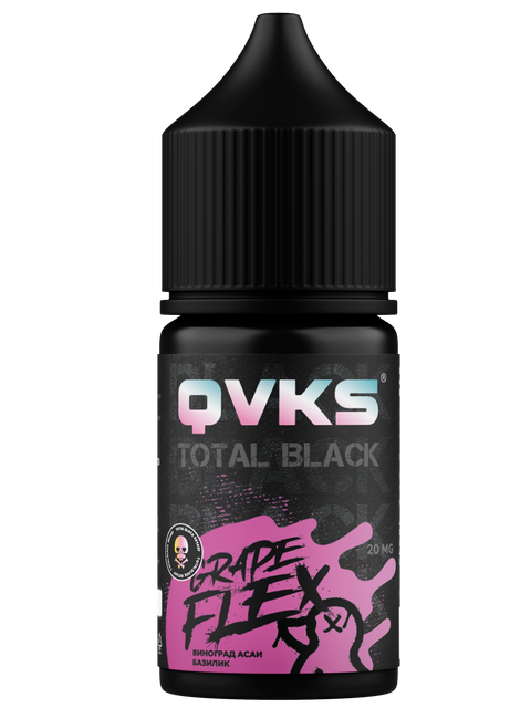 Ароматизатор QVKS Total Black 13мл - Виноград Асаи Базилик