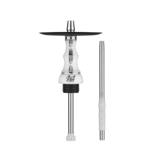 Купить Кальян Alpha Hookah Beat - White Silver Прозрачная Колба