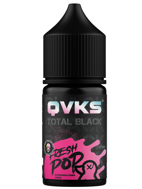 Ароматизатор QVKS Total Black 13мл - Клубника Киви Алоэ