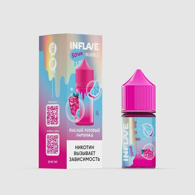 Inflave Bubble Salt 30 мл - Кислый Розовый Лимонад (20 мг)