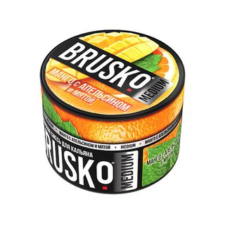 Купить Бестабачная смесь Brusko Medium - Манго с Апельсином и Мятой 50 г