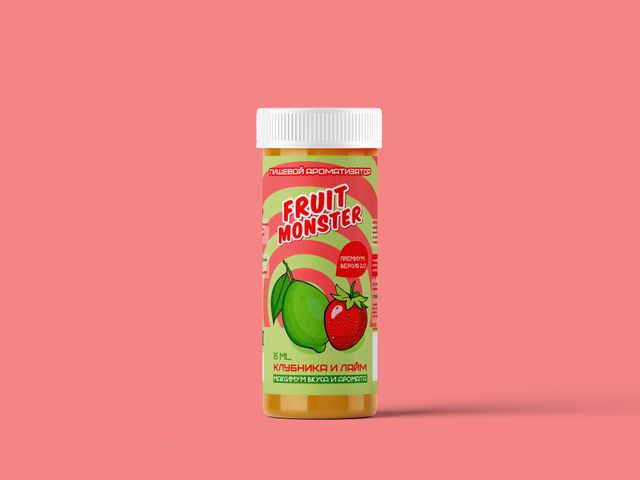 Ароматизатор Fruit Monster 15 мл Premium 2.0 - Клубника Лайм