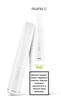 Купить Одноразовый Pod Plonq Plus - Зелёное Яблоко (1500 затяжек)