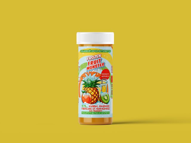 Ароматизатор Frozen Fruit Monster 15 мл Premium 2.0 - Киви Ананас Персик Лимонад со Льдом
