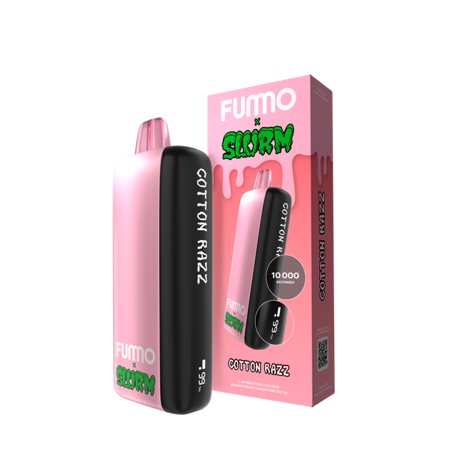 Одноразовый Pod Slurm x Fummo - Cotton Razz (10000 затяжек)