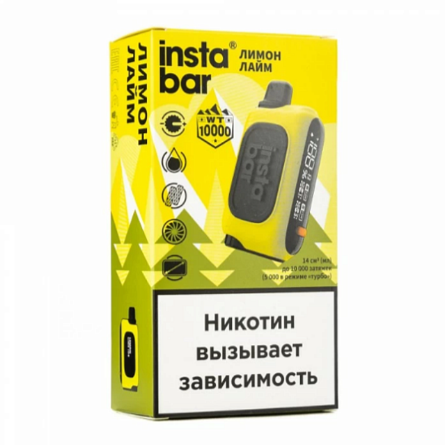 Одноразовый Pod InstaBar WT - Лимон Лайм (10000 затяжек)
