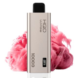 Купить Одноразовый Pod HQD ULTIMA PRO - Кислая Малиновая Сладкая Вата (10000 затяжек)