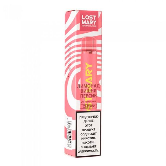Одноразовый Pod Lost Mary CM - Cherry Peach Lemonade (1500 затяжек)