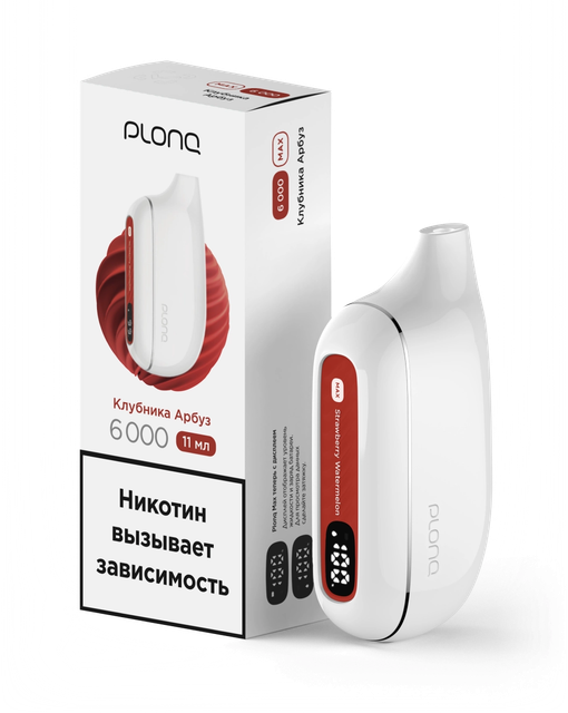 Одноразовый Pod Plonq Plus Max - Клубника Арбуз (6000 затяжек)