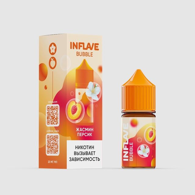 Inflave Bubble Salt 30 мл - Жасмин Персик (20 мг)