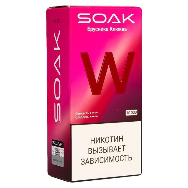 Одноразовый Pod Soak W - Lingonberry Cranberry (10000 затяжек)