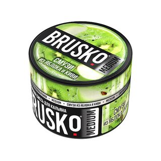Купить Бестабачная смесь Brusko Medium -  Смузи из Яблока и Киви 50 г