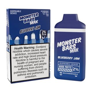 Купить Одноразовый Pod Monster Bars MAX - Blueberry Jam (6000 затяжек)