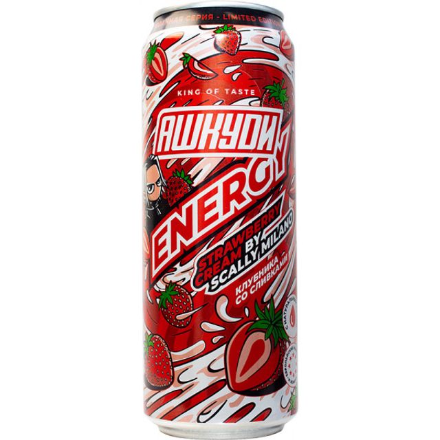 Напиток HQD Energy - Strawberry Cream by Scall Milano 450 мл