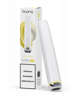 Купить Одноразовый Pod Plonq Plus Pro - Банан Кокос (4000 затяжек)